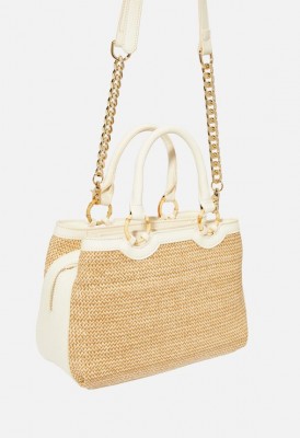 L. Weave Me Be Satchel - Natural Multi