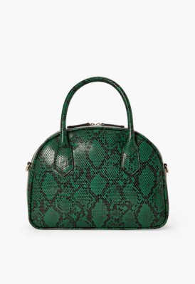 L. I'm The Boss Dome Satchel - Green Snake