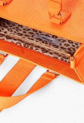 L. Weekend in Venice Satchel - Orange Snake