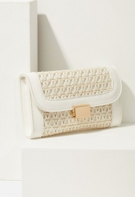 L. Rattan Belt Bag - White