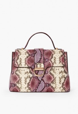 L. Renewed Vintage Satchel - Purple Multi-Snake