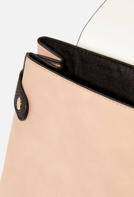 L. Bar Top Handle Satchel - Blush/White/Black