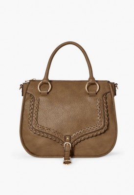 L. Saddle Edge Satchel - Olive