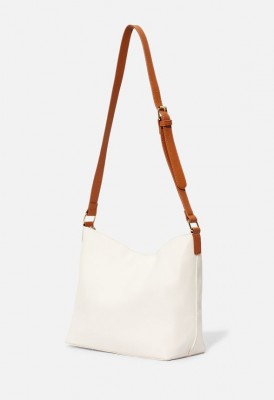L. Double Tassle Shoulder Bag - White Cognac