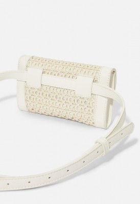 L. Rattan Belt Bag - White