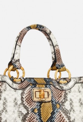 L. Weave Me Be Satchel - Snake Multi