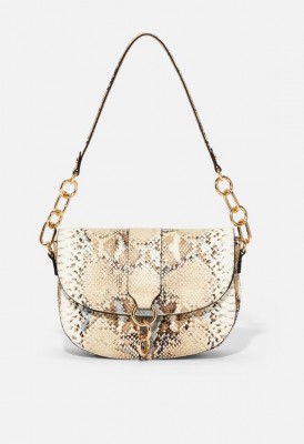 L. Saddle Shoulder Bag - Blue Snake