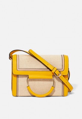 L. Circle Handle Crossbody Bag - Yellow