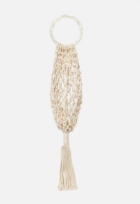 L. Macrame Day Mini Tote - White