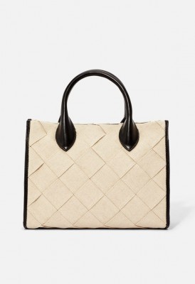 L. Summer Friday Satchel - Linen-Black