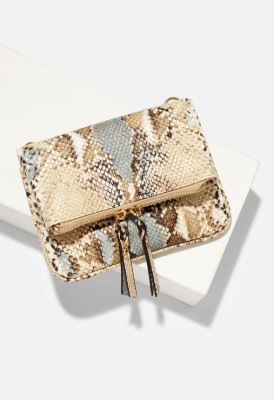 L. Flap Over Belt Bag - Blue Snake